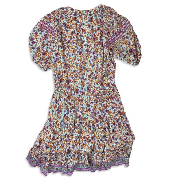 Poupette St Barth Bona Mini Dress Aqua Blossom – Size M - Picture 3 of 16